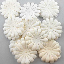 Papierblumen Margerite weiß - 5 cm - 25 St. - Maulbeerpapier