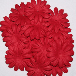 Papierblumen 4 cm rot 25 St. - Maulbeerpapier