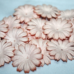 Papierblumen 2,5 cm (Altrosa) 50 Stück - Maulbeerpapier