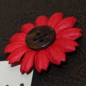 Papierblumen 2,5 cm (rot) 50 Stück - Maulbeerpapier