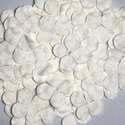 Papierblumen Hortensie Blanko / weiß - Maulbeerpapier