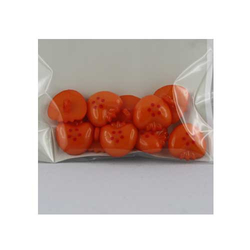 Kinderknopf Erdbeere (orange) 10 x