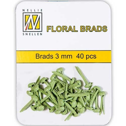 Glitter-Brads grün 3mm - 40 St.