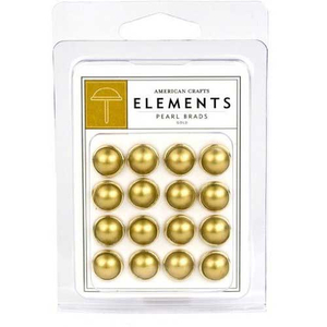 Element Pearls Brads gold - 10 mm - 16 St.