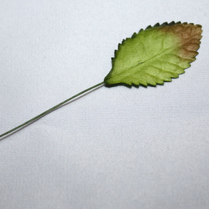 Blumenblätter grün 3 cm - 30 Stück - Maulbeerpapier