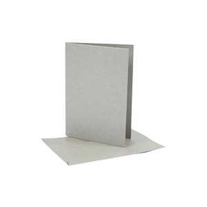 Blanko-Karten silber metallic 10 Stück mit Umschlag