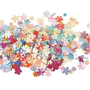 Blumen-Pailletten-Mix bunt, Pastell 10 g