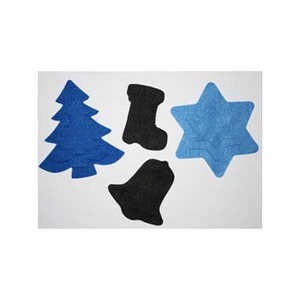 Filz-Stanzteile Weihnachten (blau/schwarz) 10 tlg.