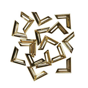 Metallecken / Buchecken 8 Stück gold