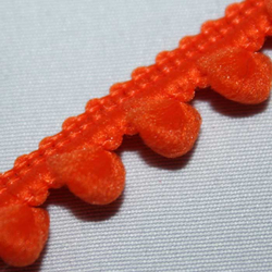 Pompon-Borte 1 cm - orange - 1m