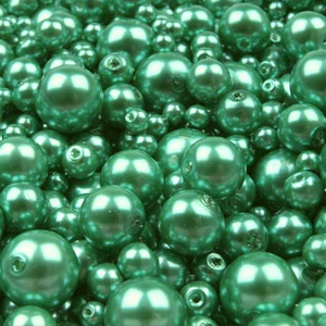 Glas-Wachsperlen-Mix grün - 100 g