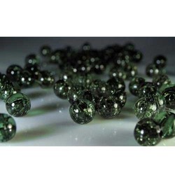 Perlen Crackle dunkelgrün 10mm - 10 St.