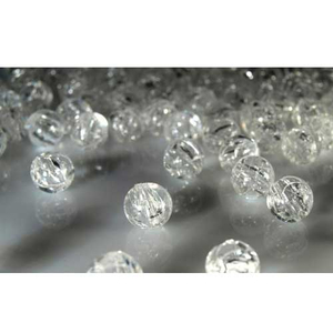 Perlen Crackle transparent 10mm - 10 St.