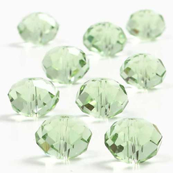 Kristallperle Glas grün 10x12mm - 5 Stück