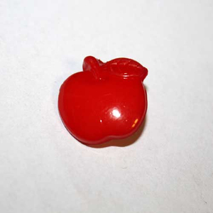 Kinderknopf Apfel (rot) 10 x