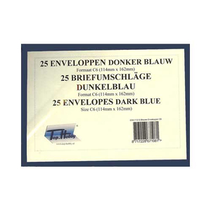 Kuvert C6 blau 11,4 x 16,2 cm - 25 Stück