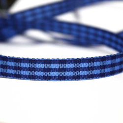 Motivband Karo blau-dunkelblau 10 mm
