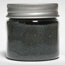 Mikro Glaskügelchen / Glaskörner grau - 70 Gramm
