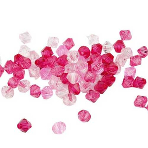 Facettenperlen-Set rosa 6 mm -  50 g