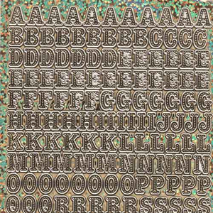 Konturensticker Buchstaben ABC gold Glitter