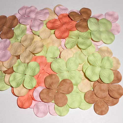 Papierblumen Hortensie Pastell - Maulbeerpapier