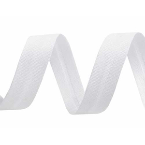 Schrägband Baumwolle weiß 13 mm