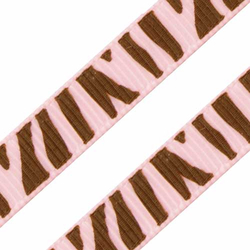 Motivband Zebra rosa 10 mm