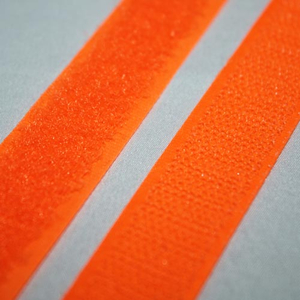 Klettverschluss Neon orange 20 cm - 2 tlg.