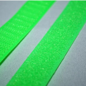 Klettverschluss Neon grün 20 cm - 2 tlg.