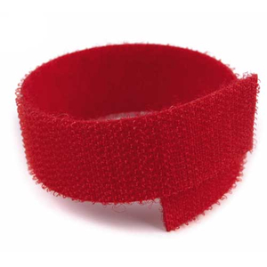 Klettverschluss / Klettband (Back to Back) rot beidseitig 20 cm