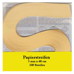 Papierstreifen creme 3 mm - 200 Stück