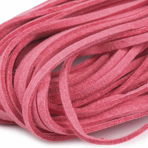 Band Kunstwildleder Veloursband rosa 3 mm - 1 m