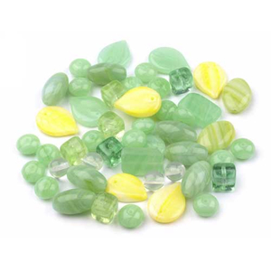 Glasperlen-Mix grün - 200 Gramm