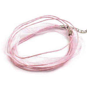 Halskette Organza rosa 45 cm