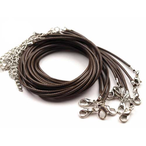Wachs-Halskette geflochten braun 45 cm