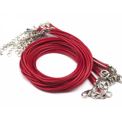 Wachs-Halskette geflochten rot 45 cm