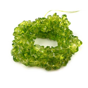 Strang Glas-BruchStücke grün 80 cm