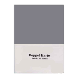 Blanko Grußkarten-Set grau 10 Stück