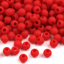 Kunststoffperle rot ultra-matt 4 mm 10 g