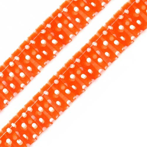 Rüschenband Polka Dots orange 20 mm
