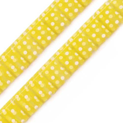 Rüschenband Polka Dots gelb 20 mm