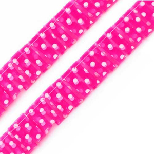 Rüschenband Polka Dots pink 20 mm