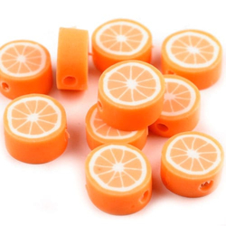 Fimo-Perle orange 10 mm
