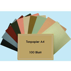 Tonpapier A4 100 Blatt farblich sortiert