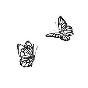 Motivstempel Schmetterlinge & Blumen*