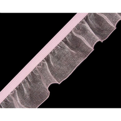 Rüschengummi Organza rosa elastisch 25 mm