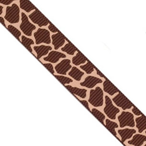 Motivband Giraffe braun & beige 15 mm