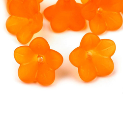 Kunststoffperlen Blüte / Blütenkelch 8 x 12 mm - orange -...