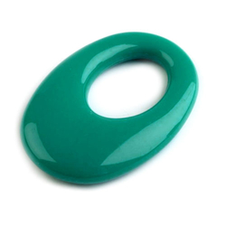 Anhänger Donut oval seegrün - 23 x 33 cm (Kunststoff)