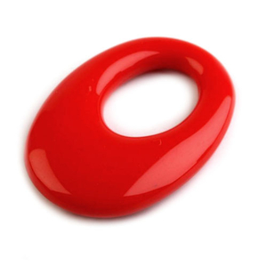 Anhänger Donut oval rot - 23 x 33 cm (Kunststoff)